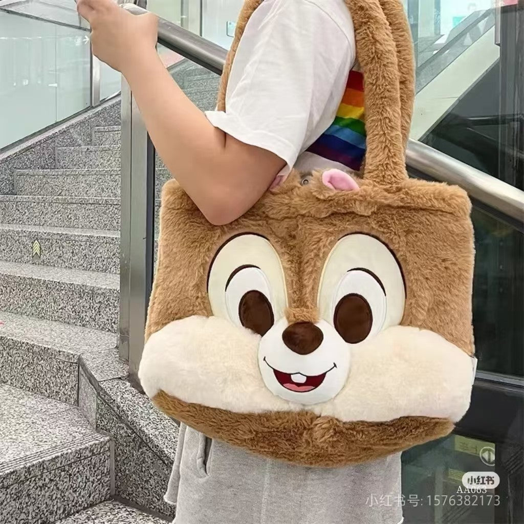Cute Bunny Plush Tote Bag for Girls | Kawaii Soft Fur Handbag | Cartoon Rabbit Shoulder Bag | Aesthetic Korean Style Tote Purse