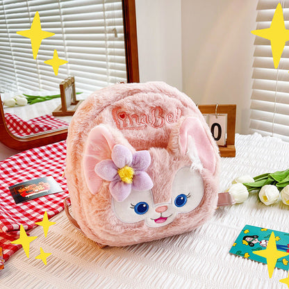 Kawaii Bunny Plush Cosmetic Pouch – Cute Pink Rabbit Makeup Bag | Soft Anime Storage Pouch for Girls