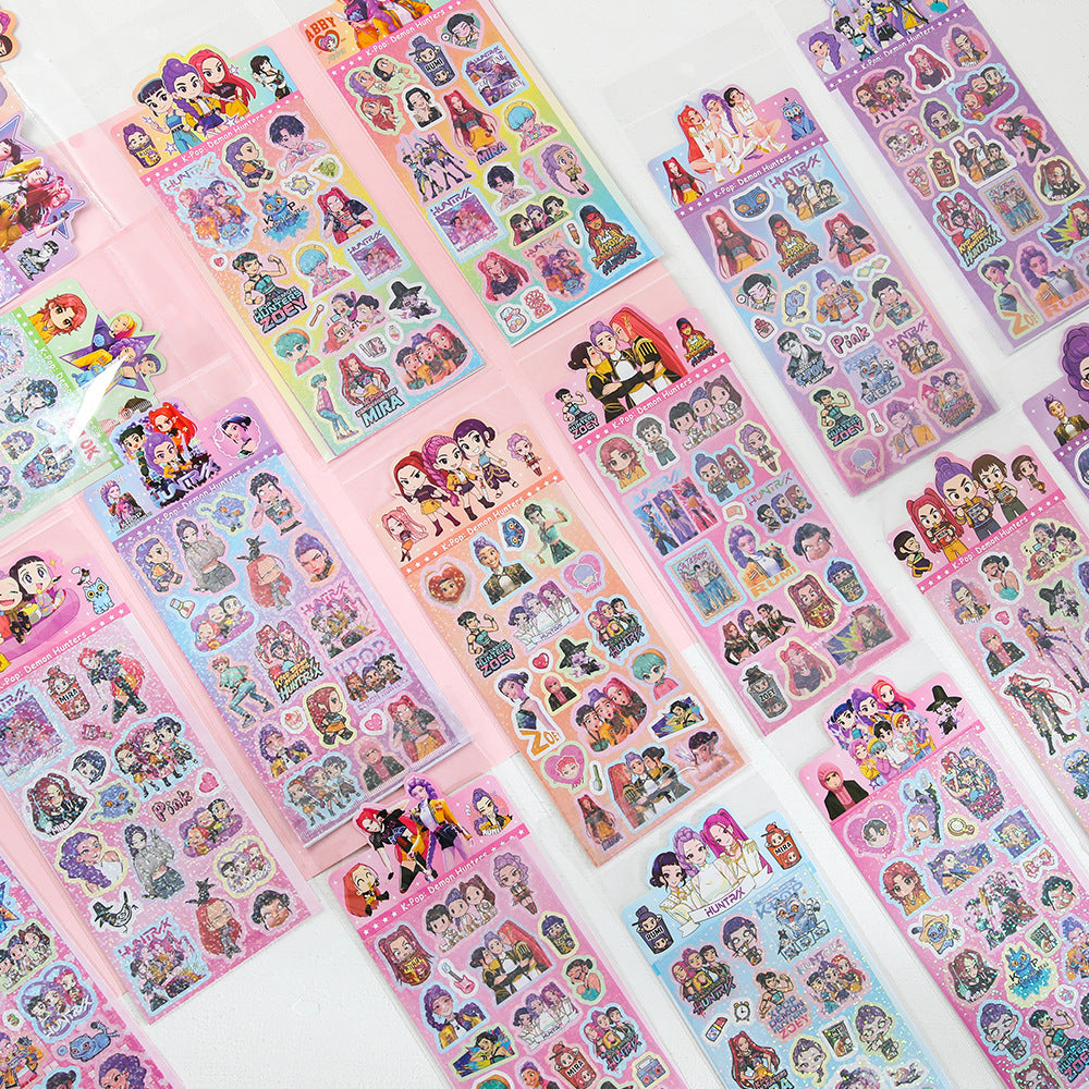 K-Pop Demon Hunter Aesthetic Sticker Set (Pack of 6 Sheets)