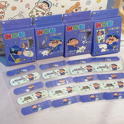 Shinchan Cartoon Printed Bandages (Pack of 20) – Cute Waterproof Adhesive Bandaids for Kids & Adults | Individually Wrapped Kawaii First Aid Strips