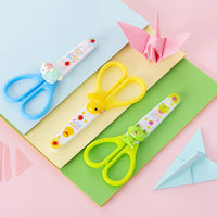 Cute cartoon small scissors primary school students handmade scissors with protective cover
