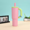 Kawaii Pastel Large Handle Straw Tumbler Cup (Single Piece)