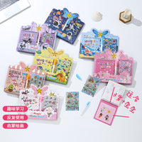 Kawaii Magic Water Coloring Book Set with Refillable Pen – Reusable No-Mess Painting Activity Book for Kids & Toddlers