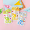 Cute cartoon small scissors primary school students handmade scissors with protective cover
