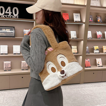 Cute Bunny Plush Tote Bag for Girls | Kawaii Soft Fur Handbag | Cartoon Rabbit Shoulder Bag | Aesthetic Korean Style Tote Purse