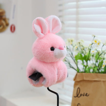 Kawaii Pink Bunny Plush Wristband – Soft Rabbit Slap Bracelet, Cute Plush Hand Band for Kids & Girls