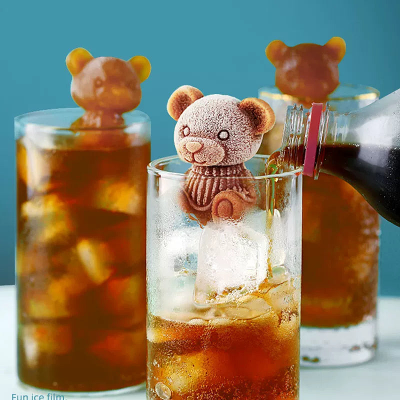 Cute Bear Shape Silicone Mold – 3D Teddy Bear Jelly, Chocolate, Ice & Candle Mold | Food-Grade Reusable Baking Mold
