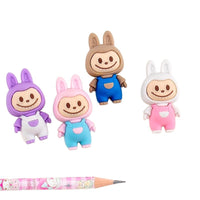 Labubu Kawaii Eraser Set  of 4