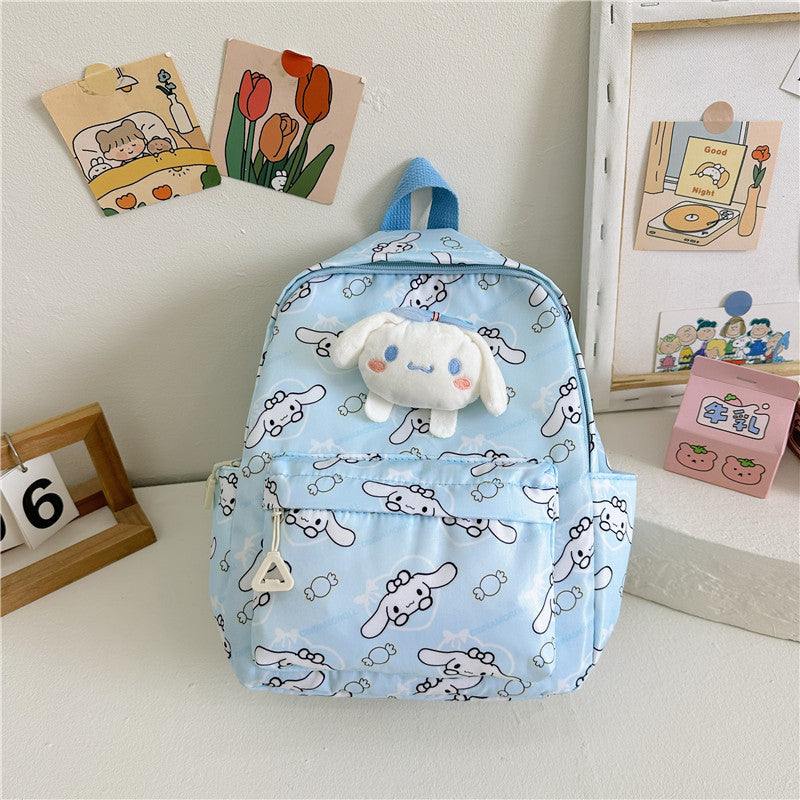 Kawaii Sanrio Mini Backpack with Plush Character – Cute Kids & Girls Shoulder School Bag
