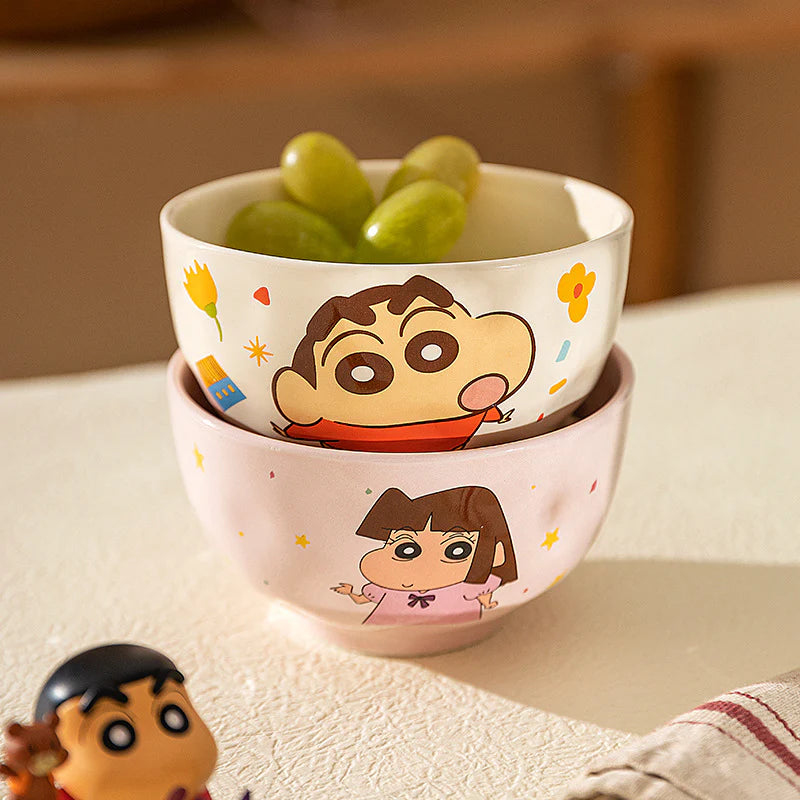 Crayon Shinchan Ceramic Bowl (1 Piece) – Cute Cartoon Anime Soup, Rice, Snack & Noodle Bowls | Premium Kawaii Dinnerware for Kids & Adults