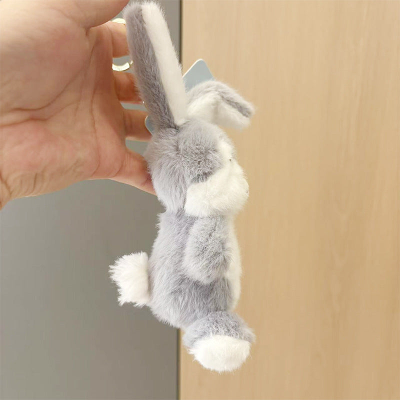 Kawaii Plush Bunny Keychain – Soft Cute Rabbit Keyring Charm (Single Piece)
