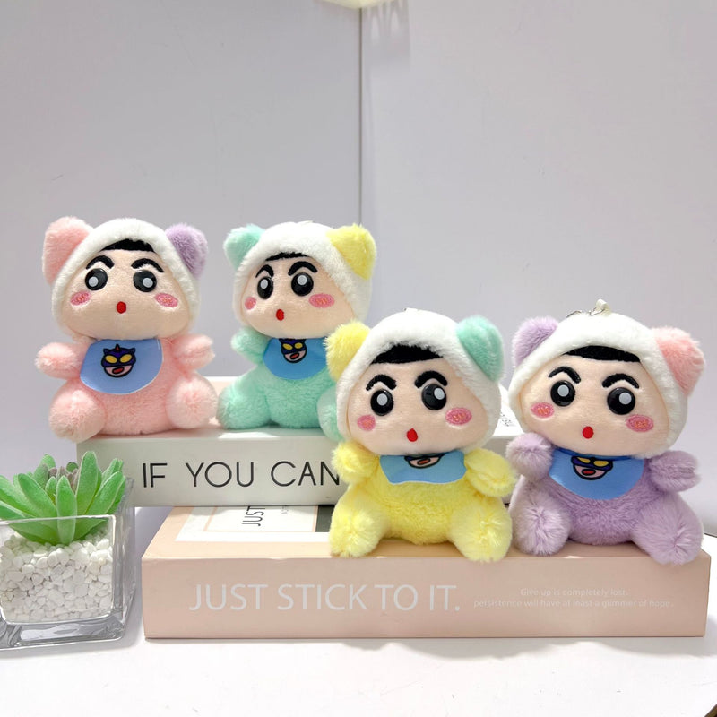 Shinchan Kawaii Plush Keychain – Pastel Edition