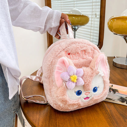 Kawaii Bunny Plush Cosmetic Pouch – Cute Pink Rabbit Makeup Bag | Soft Anime Storage Pouch for Girls