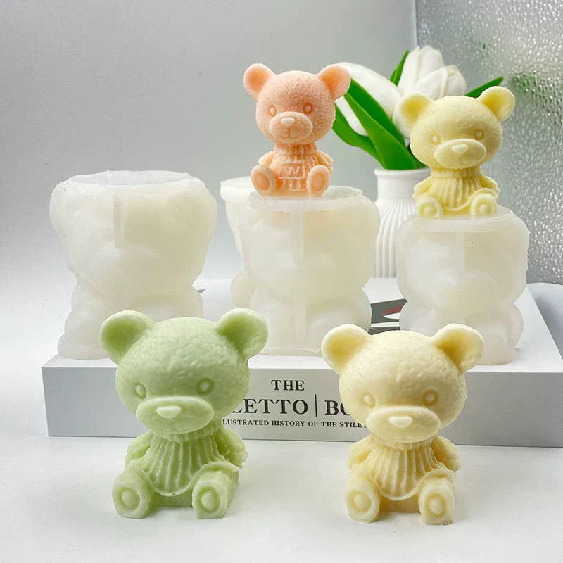 Cute Bear Shape Silicone Mold – 3D Teddy Bear Jelly, Chocolate, Ice & Candle Mold | Food-Grade Reusable Baking Mold