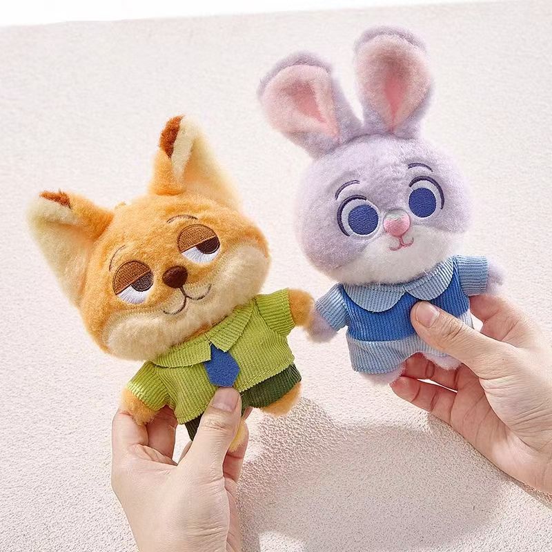 Disney Zootopia Plush Keychain – Nick Wilde & Judy Hopps Soft Toy