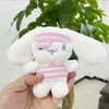 Cinnamoroll Sporty Stripes Plush Keychain – Cute Kawaii Charm