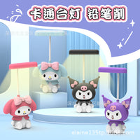 Cute Sanrio Character LED Table Lamp with Built-in Sharpener – My Melody & Kuromi Desk Light for Kids, Students & Kawaii Lovers