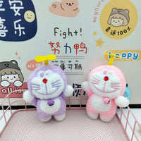Cute Doraemon Plush Keychain with Bell – Kawaii Soft Toy Keyring