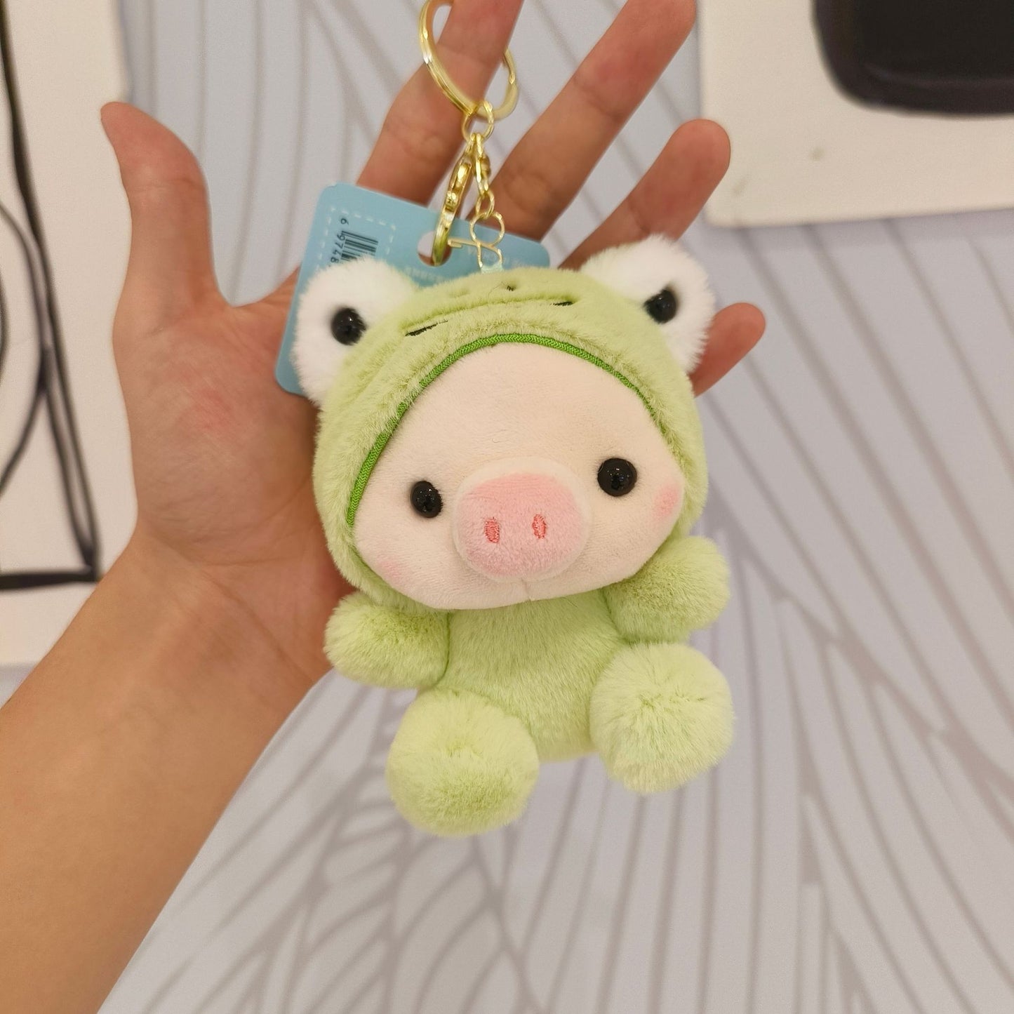 Kawaii Pig Plush Keychain – Cute Animal Soft Toy Keyring (Single Piece)
