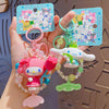 Sanrio official  Character Bag Charm with Flower & Glitter Beads Keychain