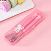 Sanrio Cute Cutlery Set with Case | Hello Kitty, Cinnamoroll, Kuromi & My Melody Fork & Spoon Set