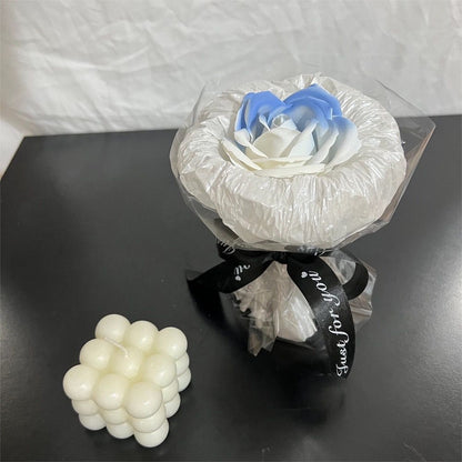 Single Rose Flower Bouquet – Elegant Artificial Rose Gift with Decorative Wrapping & Ribbon | Romantic Birthday, Anniversary, Valentine’s Day Gift