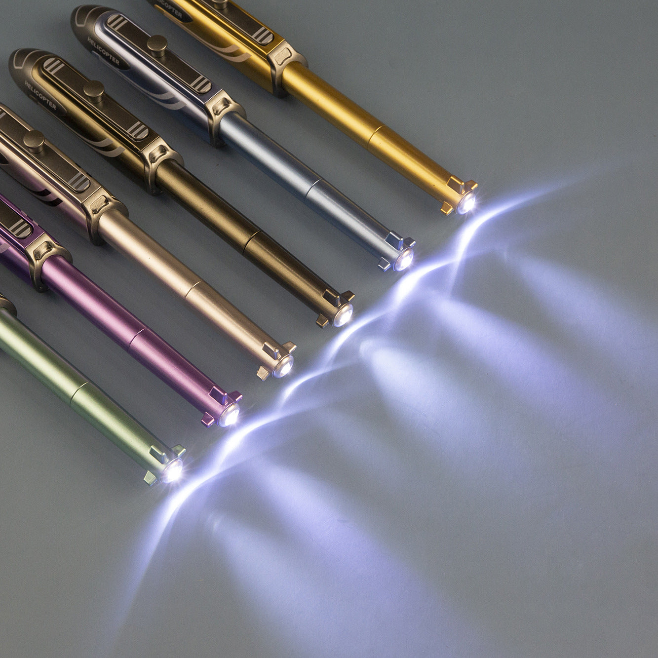 Helicopter Gun Pen with LED Light | Premium Metal Tactical Pen | Creative Stationery Gift for Kids & Adults