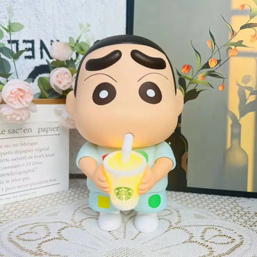 Shinchan Cute LED Car Dashboard Decor Lamp – Kawaii Anime Night Light Figure for Car, Desk & Room Decor