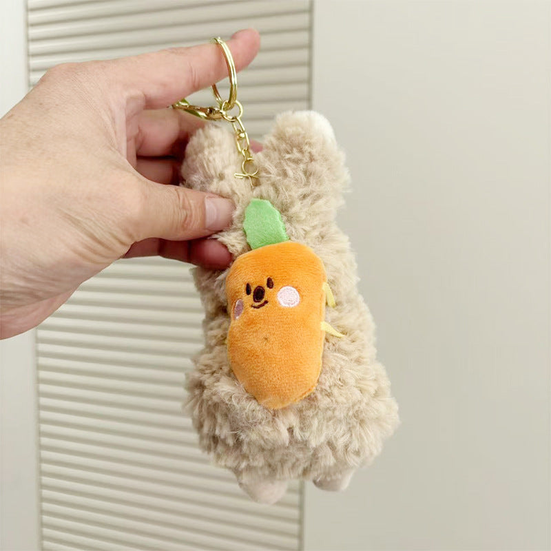 Kawaii Plush Bunny Keychain | Soft Cute Rabbit Bag Charm