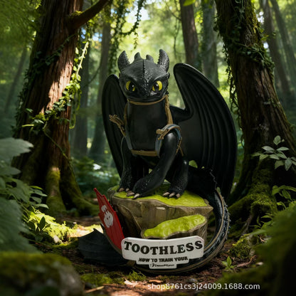 Toothless Dragon Action Figure 14cm – How to Train Your Dragon Night Fury Collectible Statue Toy | Anime Dragon Figurine for Kids & Fans