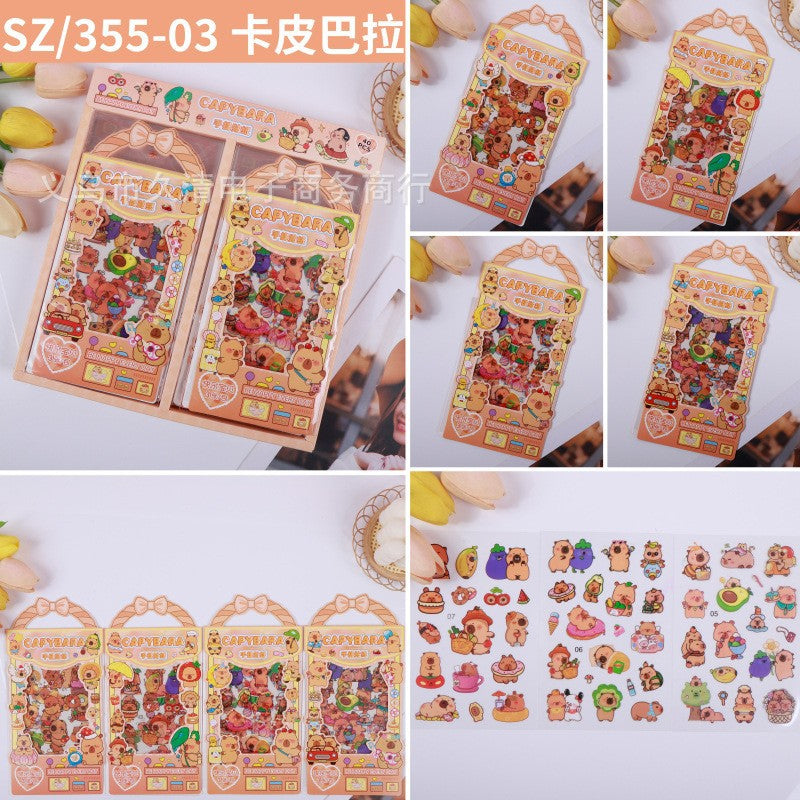 Capybara Kawaii Sticker Box – Happy Everyday Collection(set of 2)
