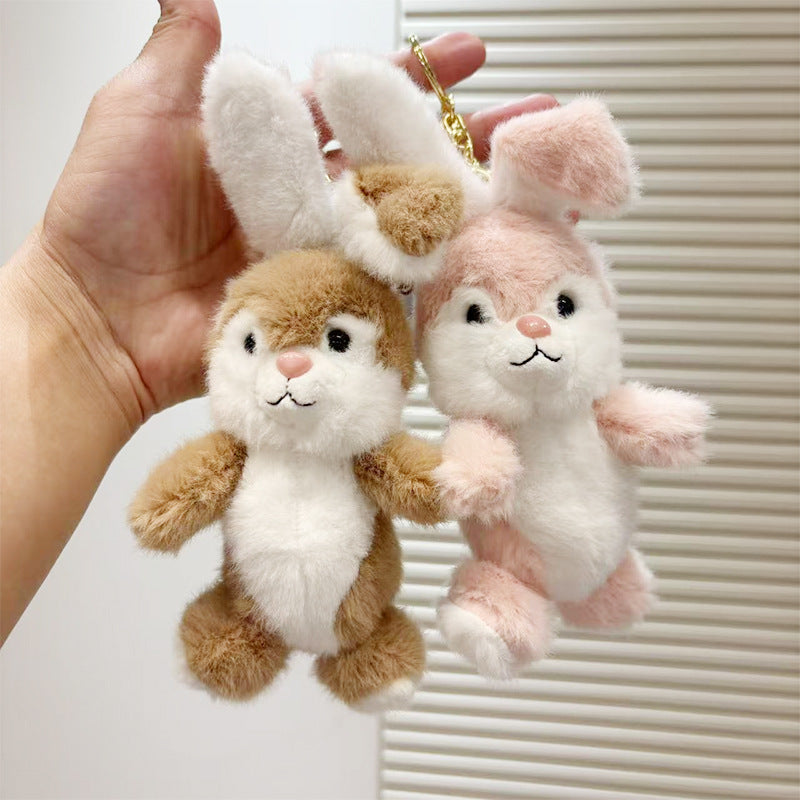 Kawaii Plush Bunny Keychain – Soft Cute Rabbit Keyring Charm (Single Piece)