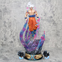Ultra Instinct Son Goku Anime Action Figure with LED Light Energy Base – Dragon Ball Super Collectible Statue – 25 CM