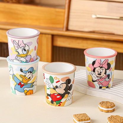 Disney Mickey Mouse, Minnie Mouse, Daisy Duck & Donald Duck Ceramic Coffee Mug Set of 4 – 250ml Cute Cartoon Cups