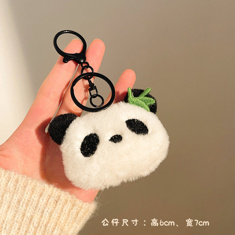 Cute Panda Plush Keychain – Kawaii Soft Fur Panda Bag Charm, Cartoon Animal Keyring for Girls, Kids & Anime Lovers