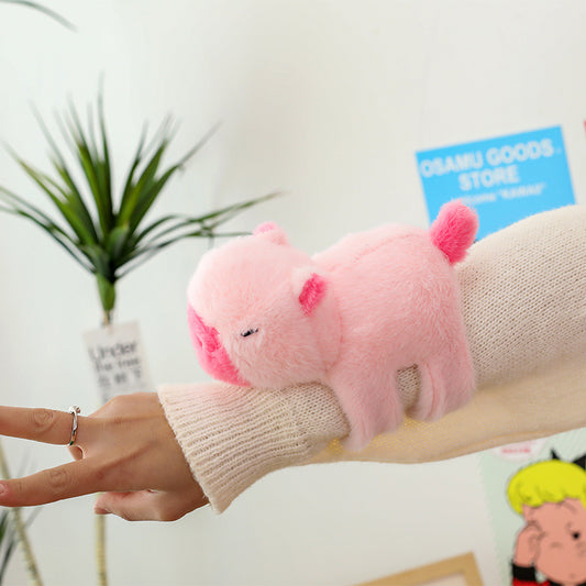 Cute Capybara Plush Slap Bracelet – Soft Stuffed Animal Wristband for Kids & Girls | Kawaii Capybara Toy & Gift