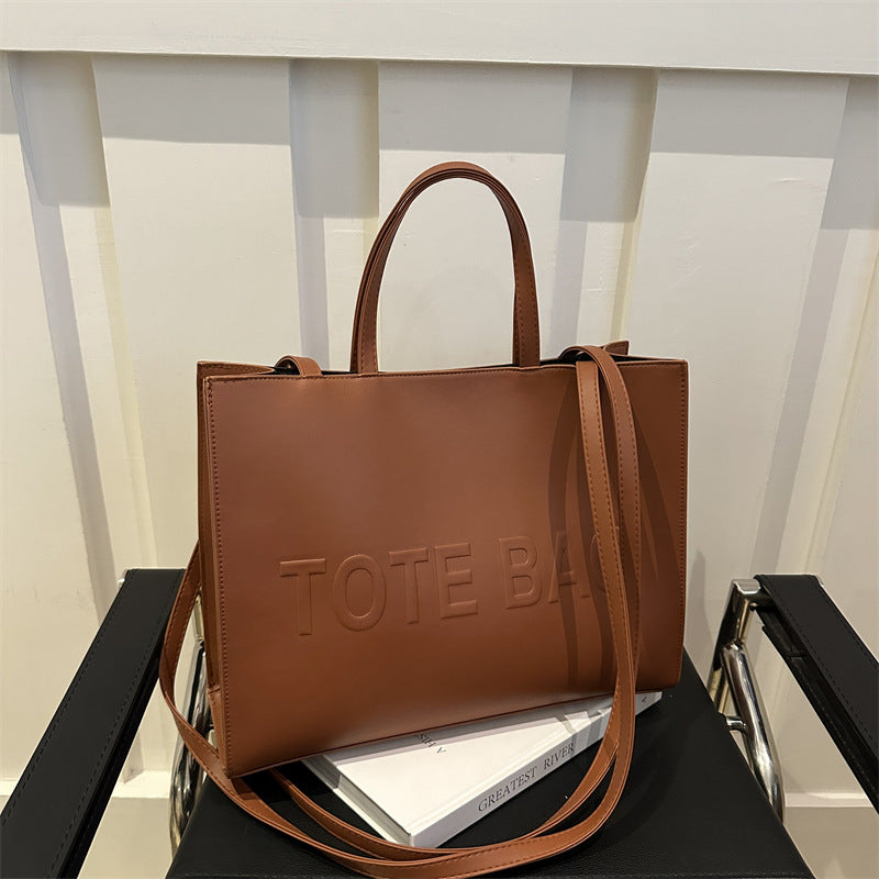 Luxury Embossed Tote Bag for Women – Premium Leather Shoulder Handbag | Large Capacity Office, Shopping & Travel Tote