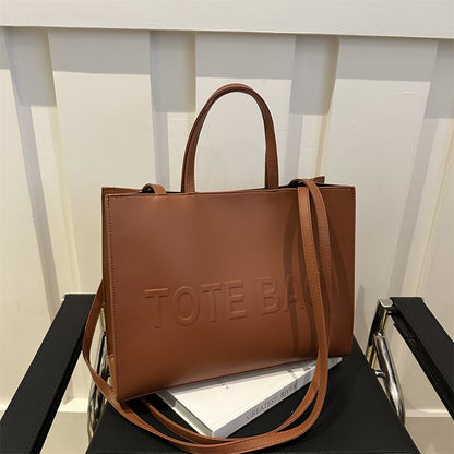 Luxury Embossed Tote Bag for Women – Premium Leather Shoulder Handbag | Large Capacity Office, Shopping & Travel Tote
