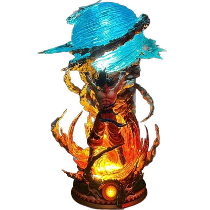 Son Goku Spirit Bomb Anime Action Figure with LED Light – Dragon Ball Z Goku Energy Attack Collectible Statue – 22 CM DBZ Anime Figurine for Fans & Collectors