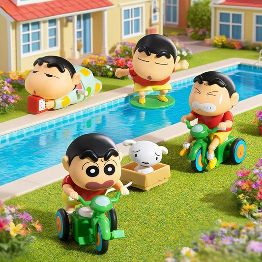 Crayon Shinchan Mini Action Figure Set of 4 (PVC Cartoon Figurines) – Cute Shinchan Toys, Anime Collectibles, Desk Decor, Kids Gift Set