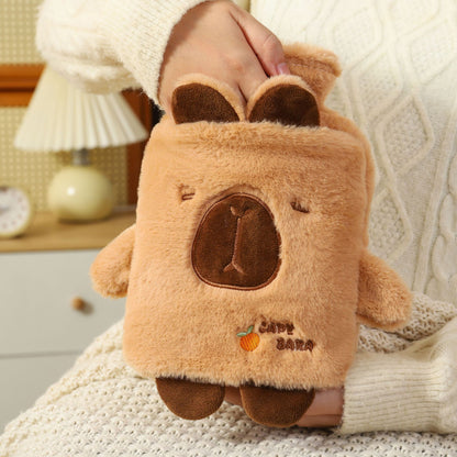 Cute Kawaii Animal Plush Hot Water Bottle with Soft Furry Cover | Cartoon Hot Water Bag for Winter Warmth, Pain Relief & Gifting