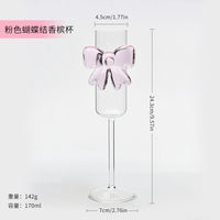 Pink Bow Champagne Glass Set of 2 – Cute Aesthetic Wine Glasses for Couples, Anniversary, Wedding & Home Décor