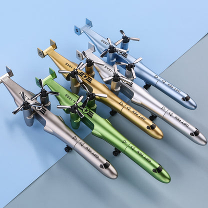 Military Helicopter Aircraft Design Gel Pen | Creative Fighter Plane Pen for Kids & Students | Novelty Stationery Gift