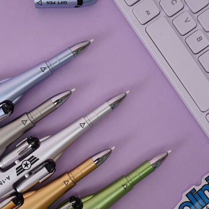 Military Helicopter Aircraft Design Gel Pen | Creative Fighter Plane Pen for Kids & Students | Novelty Stationery Gift