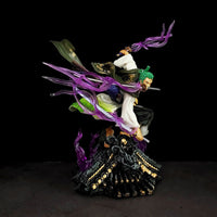 Roronoa Zoro Three Sword Style Anime Action Figure with Purple Aura Effect – 22 CM One Piece Collectible Statue | Premium Printed Box Packing