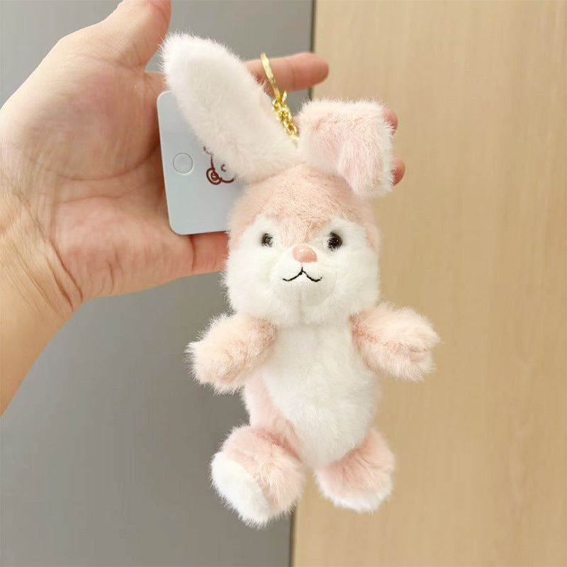 Kawaii Plush Bunny Keychain – Soft Cute Rabbit Keyring Charm (Single Piece)