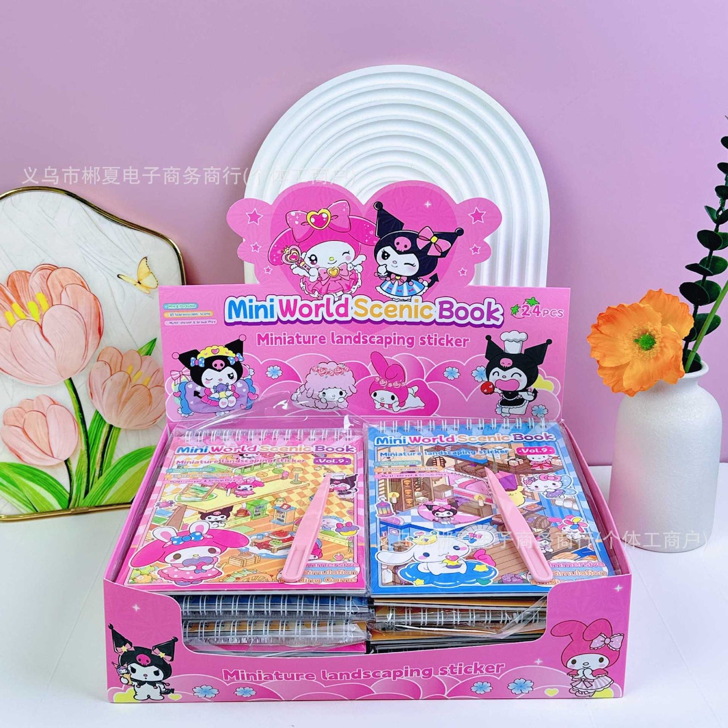 DIY 3D Kawaii Mini House Sticker Book Set of 3 – Creative Scene Building Scrapbook Activity Kit | Cute Room Decoration & Puzzle Craft Book for Kids, Teens & Adults