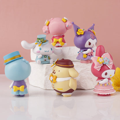 6 PCS Kuromi Flower Season PVC Mini Figures Set – Cute Sanrio Anime Collectibles | Kawaii Desk Decor Toys