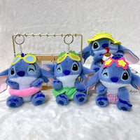 Cute Stitch Plush Keychain – Soft Kawaii Cartoon Doll Keyring | Random Summer Outfit Design