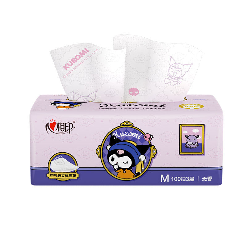 Sanrio/Kuromi Soft Pocket Tissue Pack | Cute Travel Facial Tissues | Mini Portable Tissue Paper (Multipack)